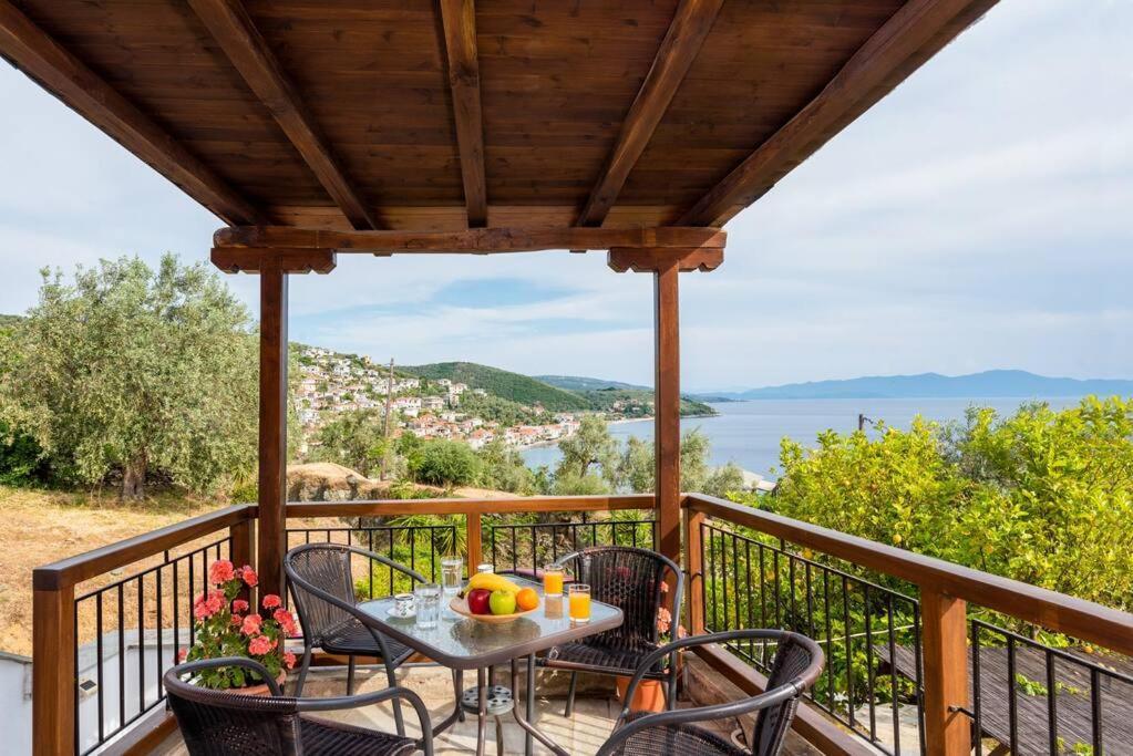Seaside House With View Over Pagasitikos Áfissos Esterno foto